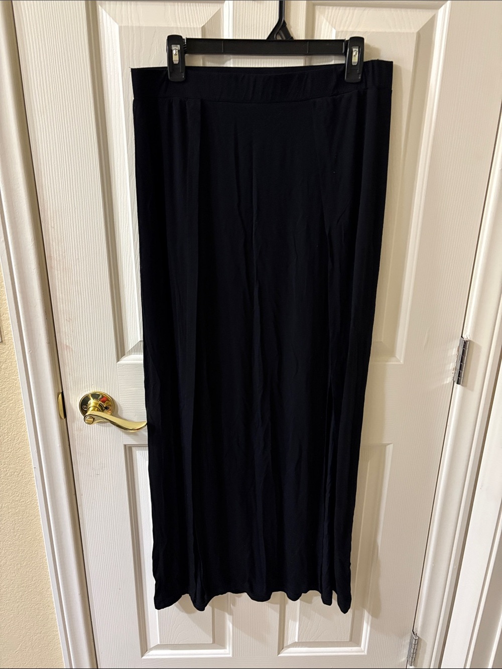 Women’s Black Maxi Skirt - Classic Stretch Knit